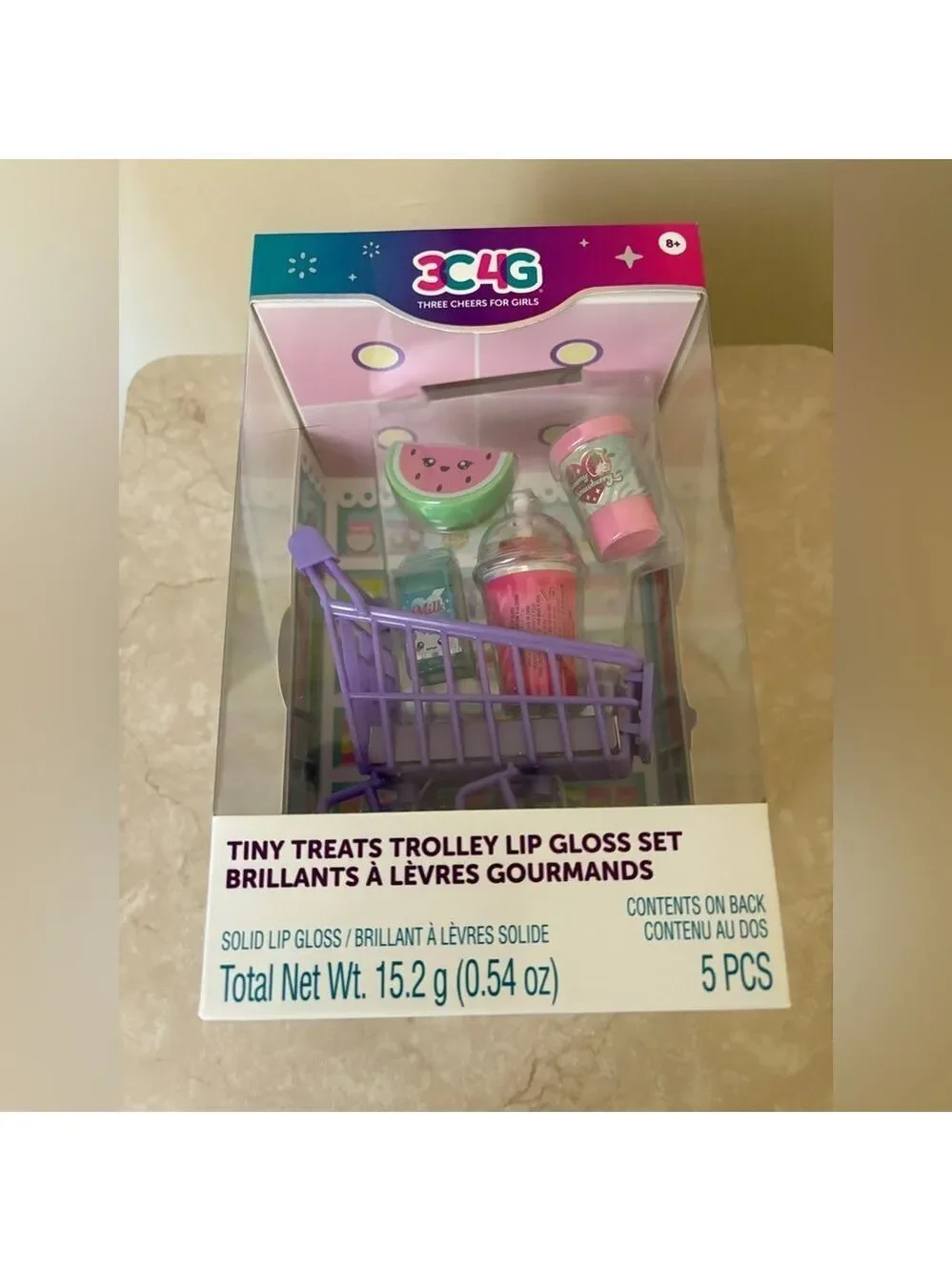 3C4G Tiny Treats Trolley Lip Gloss Set NIB
